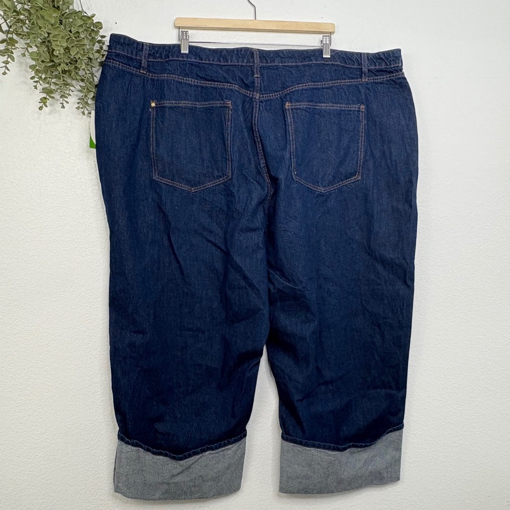 Kate Spade New York Women's High Rise Straight Leg Wide Cuff Crop Jeans Size 30 - Picture 7 of 7